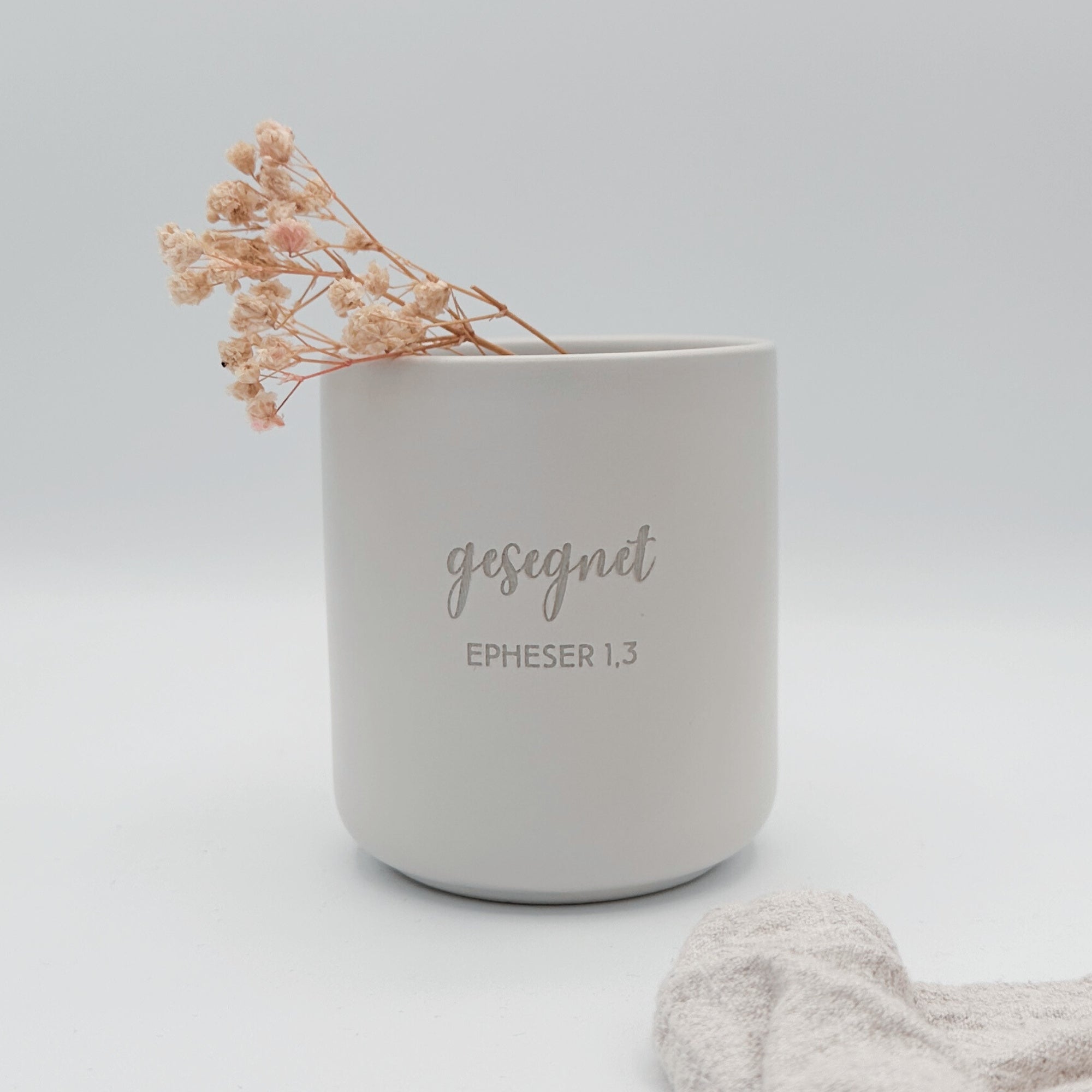 Becher 2er Set "Geliebt/Gesegnet"・je 280ml・Graviert | SLIM