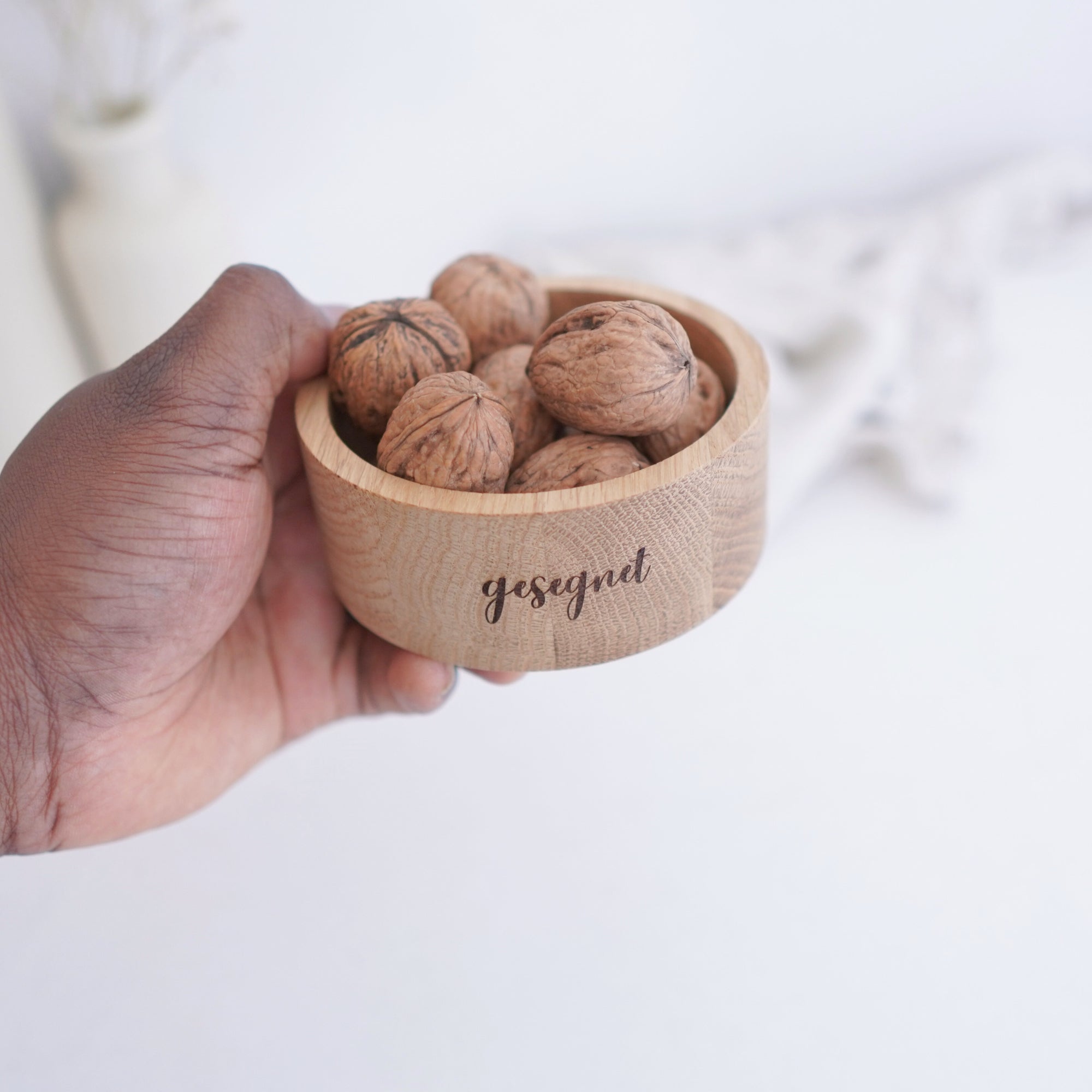 Kleine Holzschale · "gesegnet" · Eiche