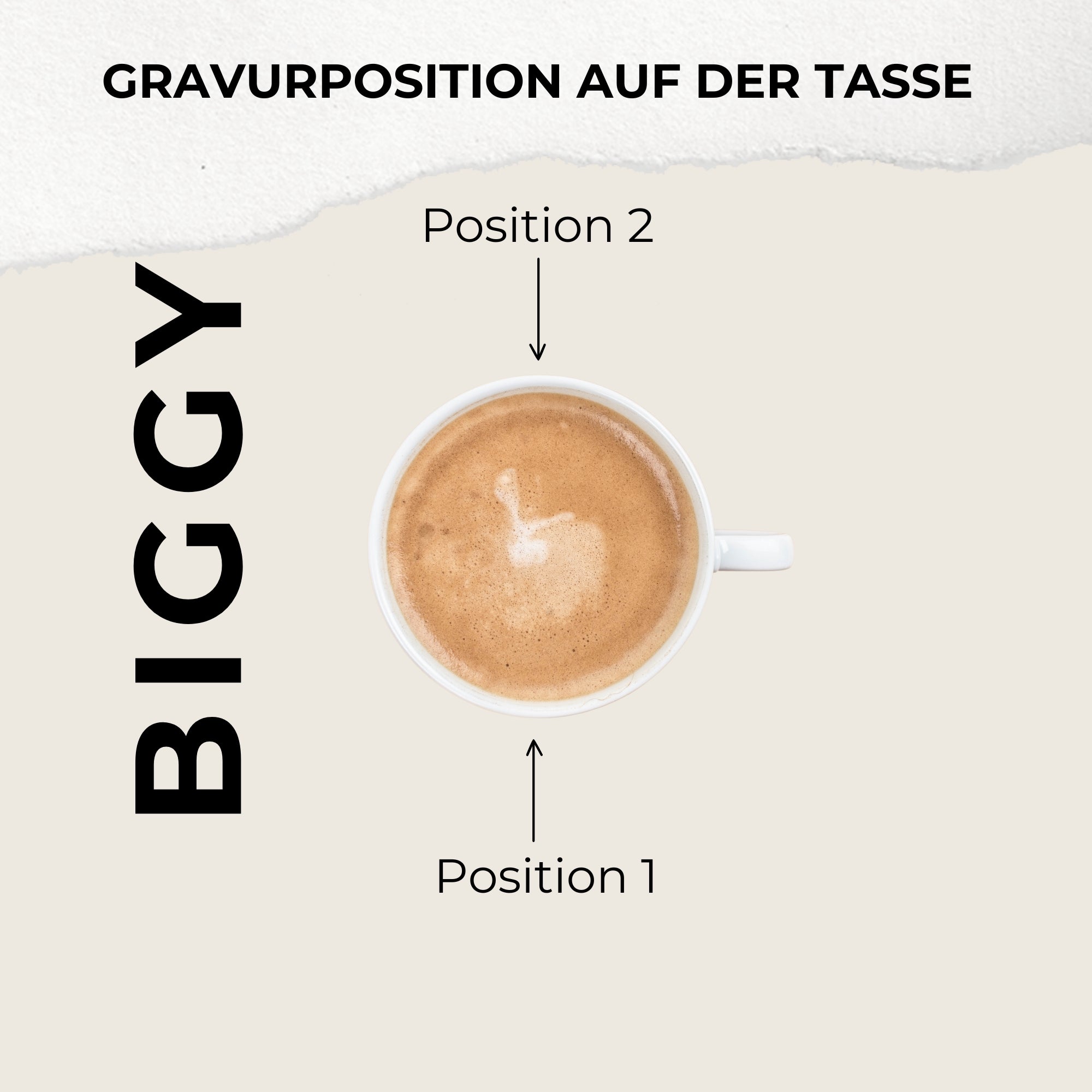 Tasse "Geliebt" 400ml - Graviert | BIGGY