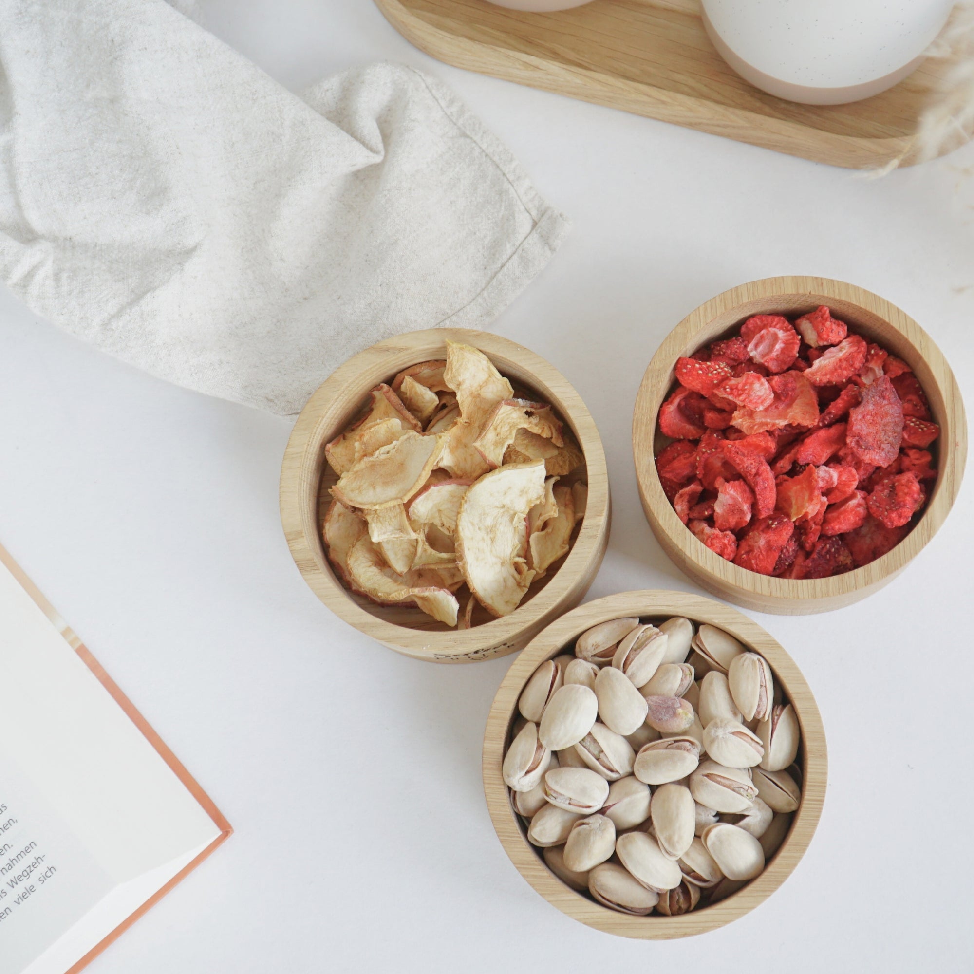 Kleine Holzschale · "schmeckt & seht" · Eiche