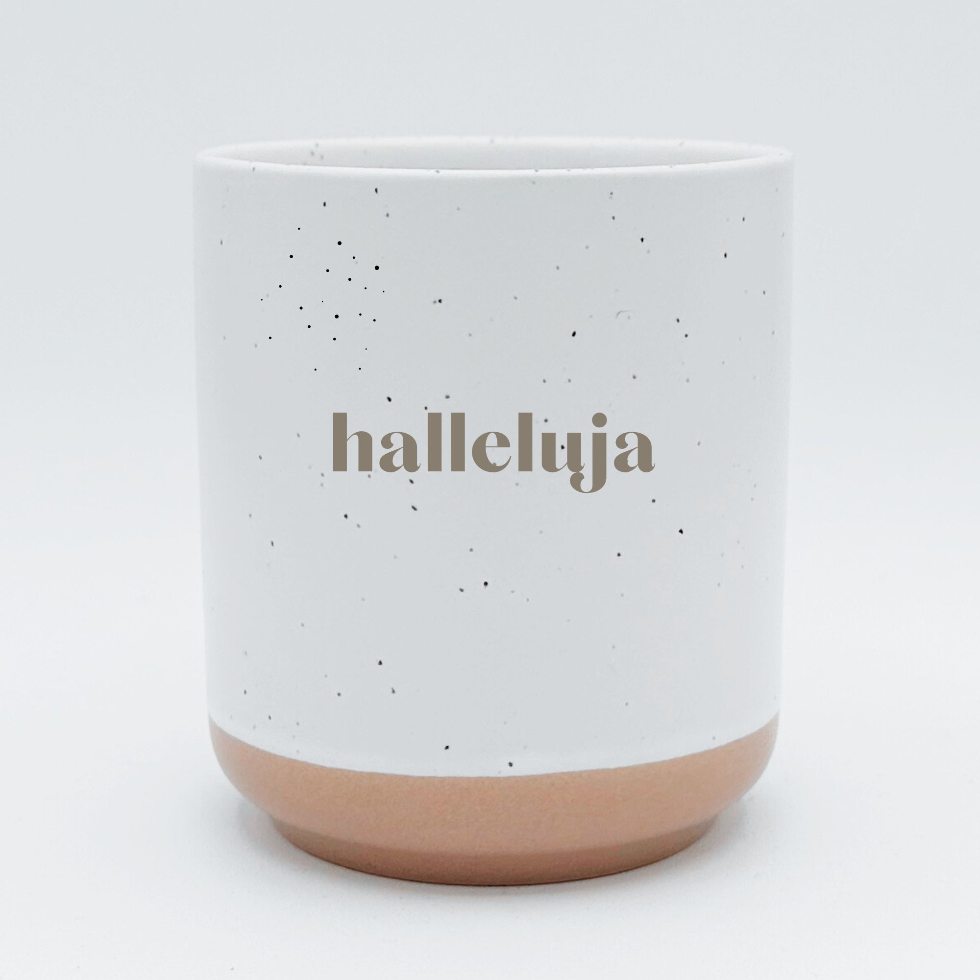 Steingut-Becher "Halleluja"・280ml・Graviert ・Handmade | SLIM-SANDY
