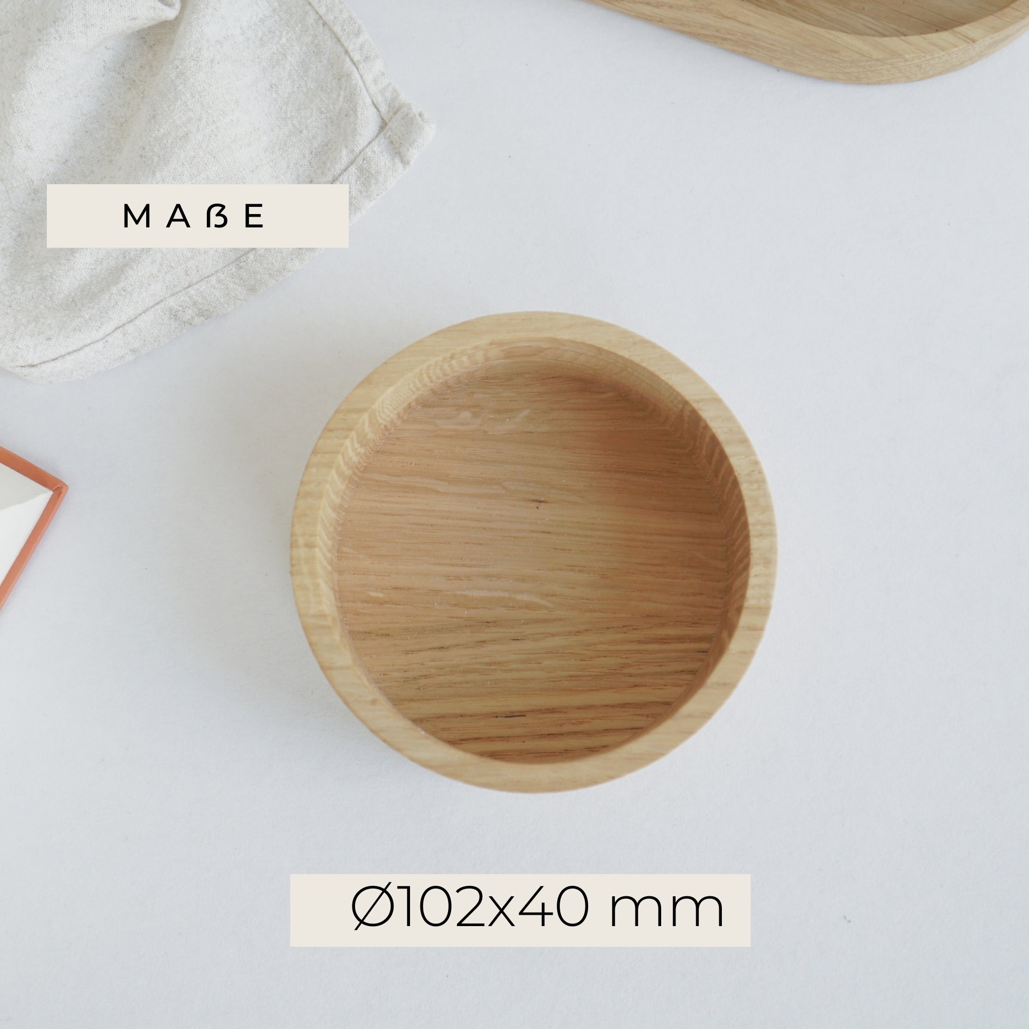 Kleine Holzschale · "schmeckt & seht" · Eiche