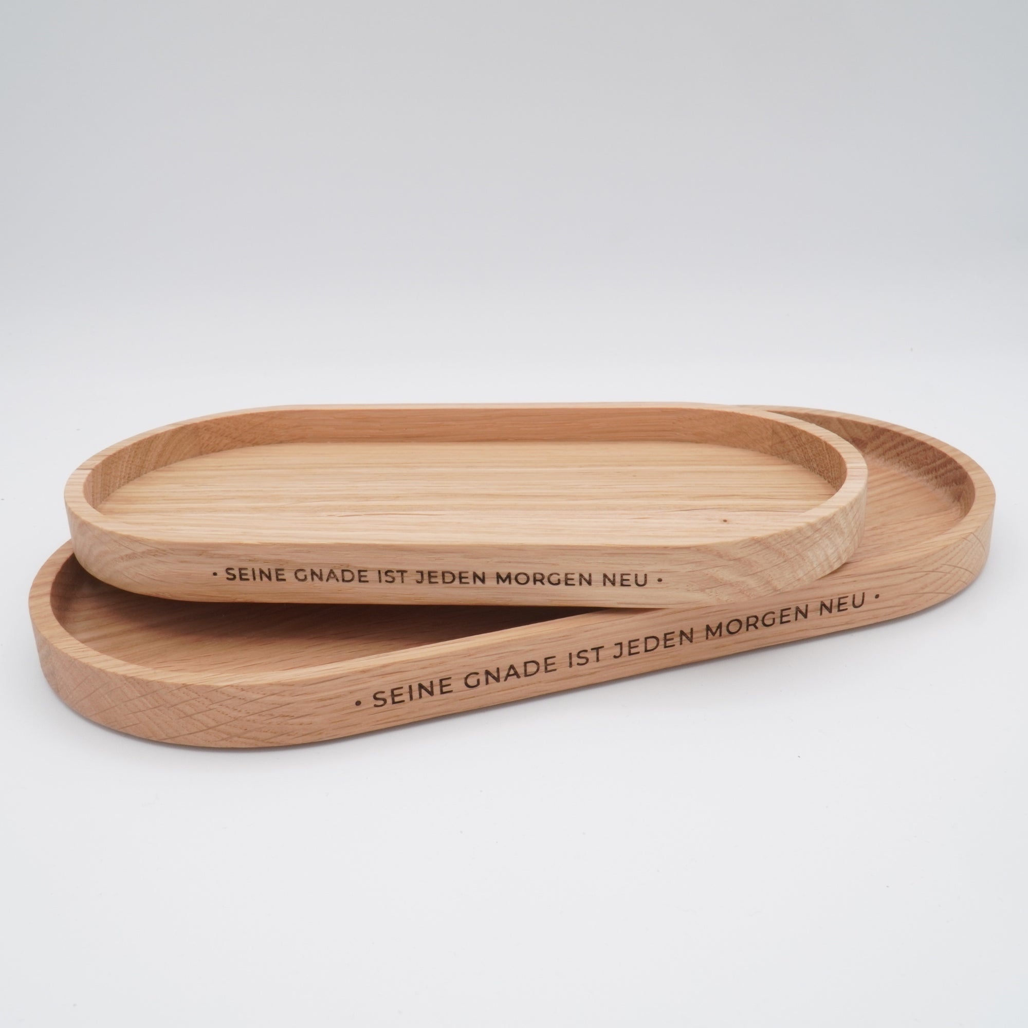 Holztablett "Seine Gnade" · Gravur · Eiche | KANU