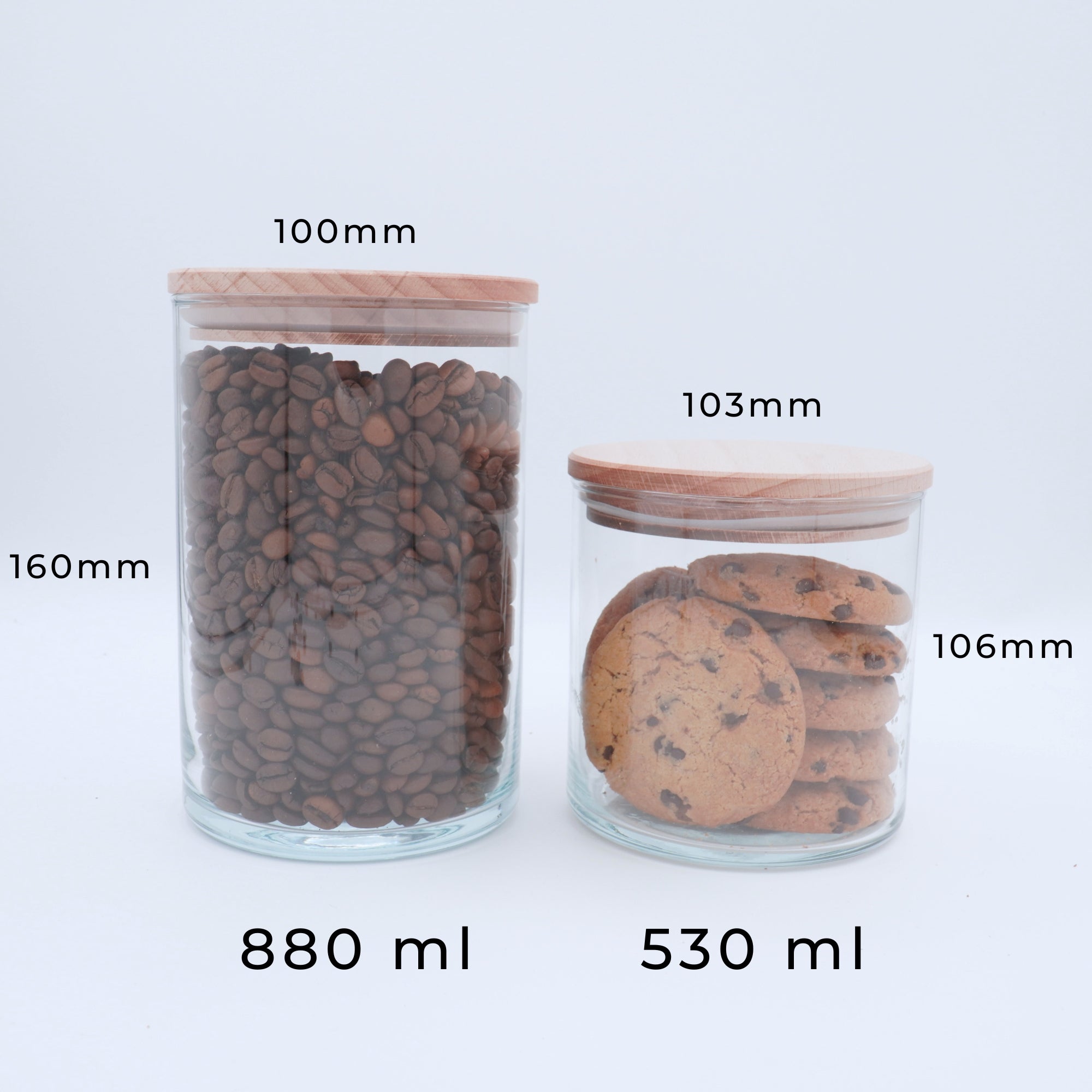 Vorratsglas mit Holzdeckel "Joy to the world" Gravur・530 bis 880ml