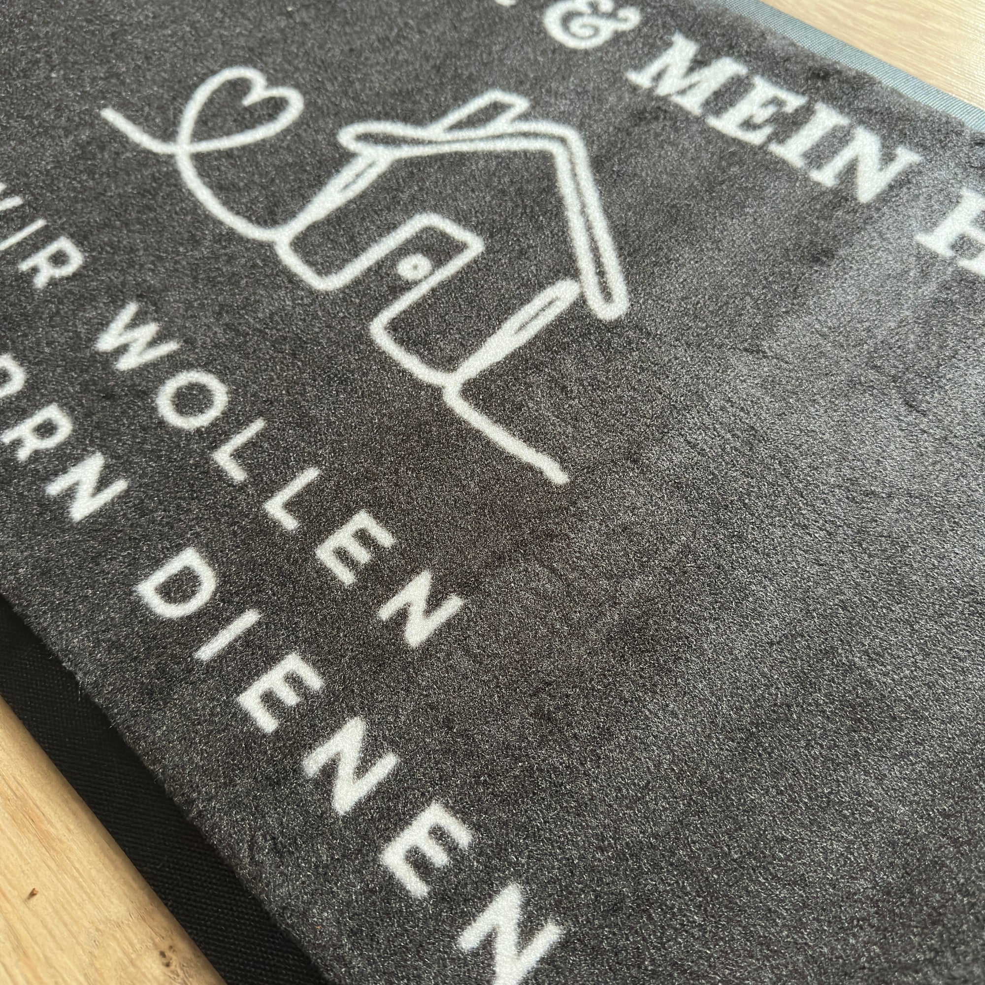 Waschbare Fußmatte "Ich aber und mein Haus" 60 x 40 cm