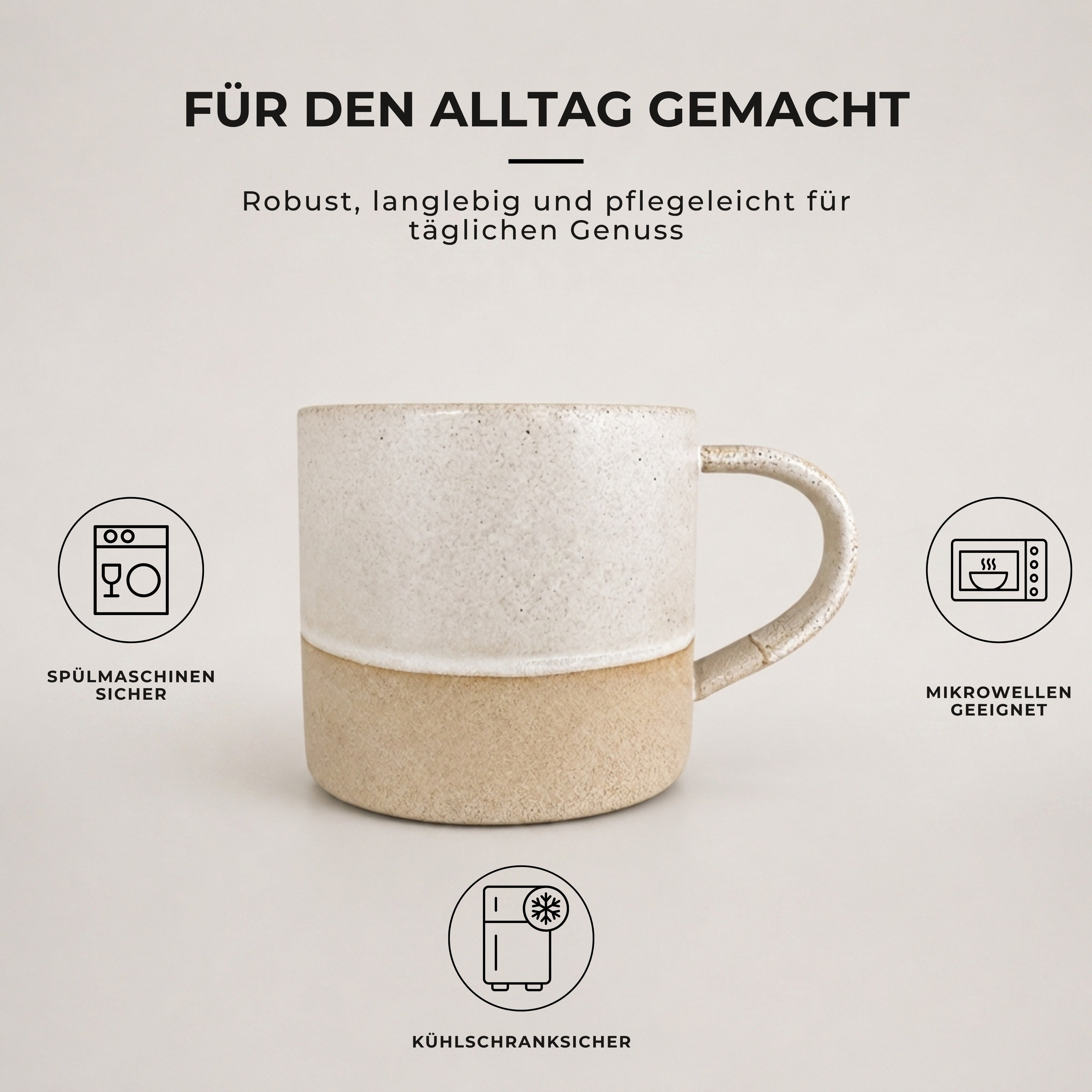 Handgemachte Tasse "Geliebt" 300ml · Graviert | RUSTY-M