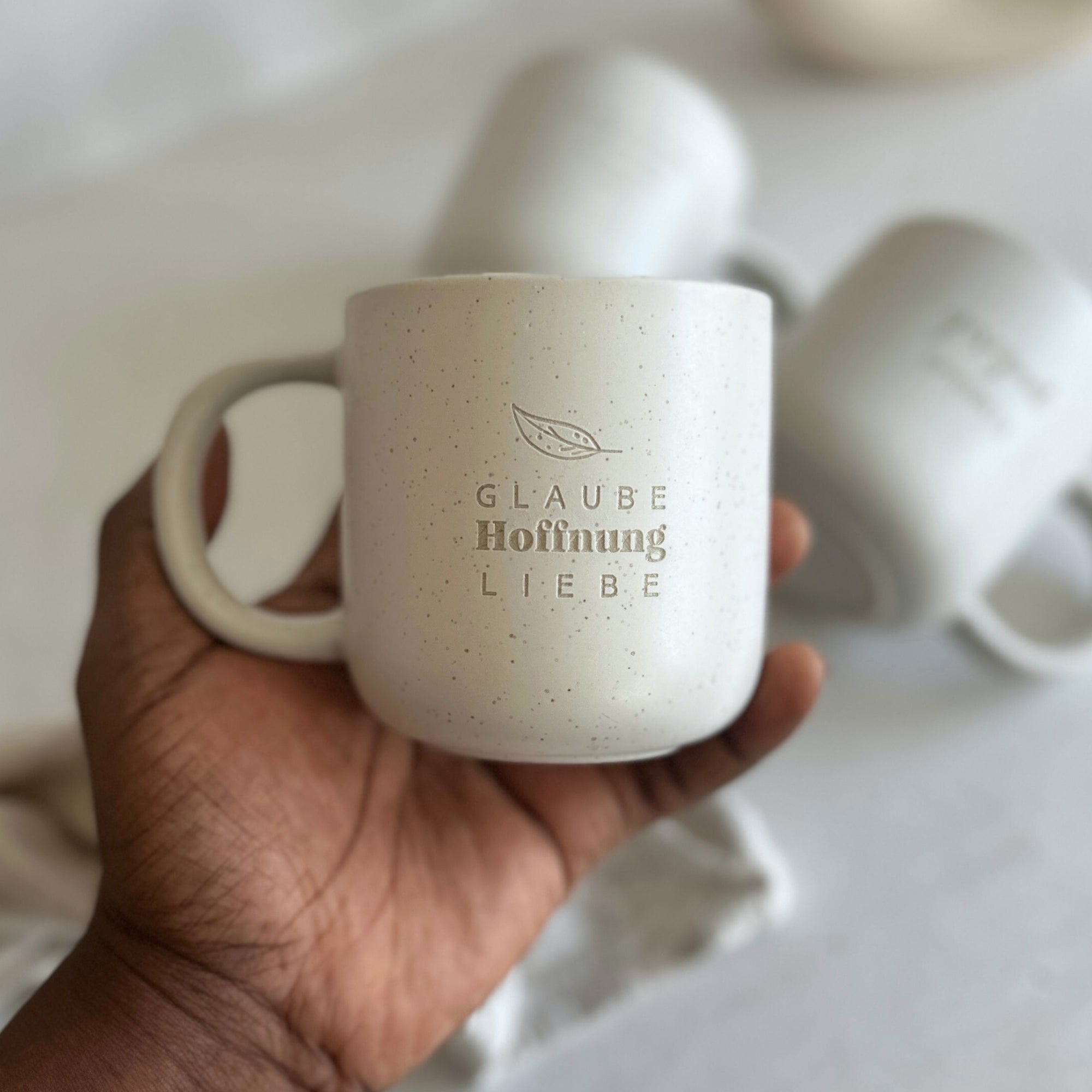 Tasse "Glaube Hoffnung Liebe" 350ml - Graviert | STYLER