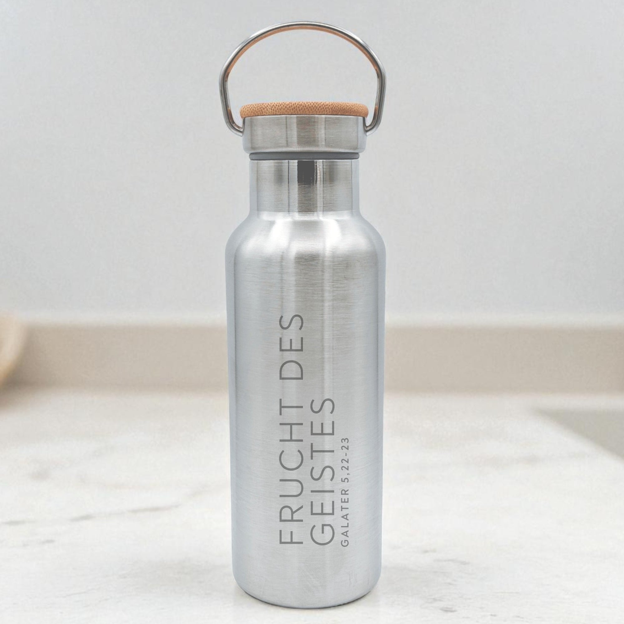 Edelstahl Trinkflasche "Frucht des Geistes" · Doppelwandig · 500ml