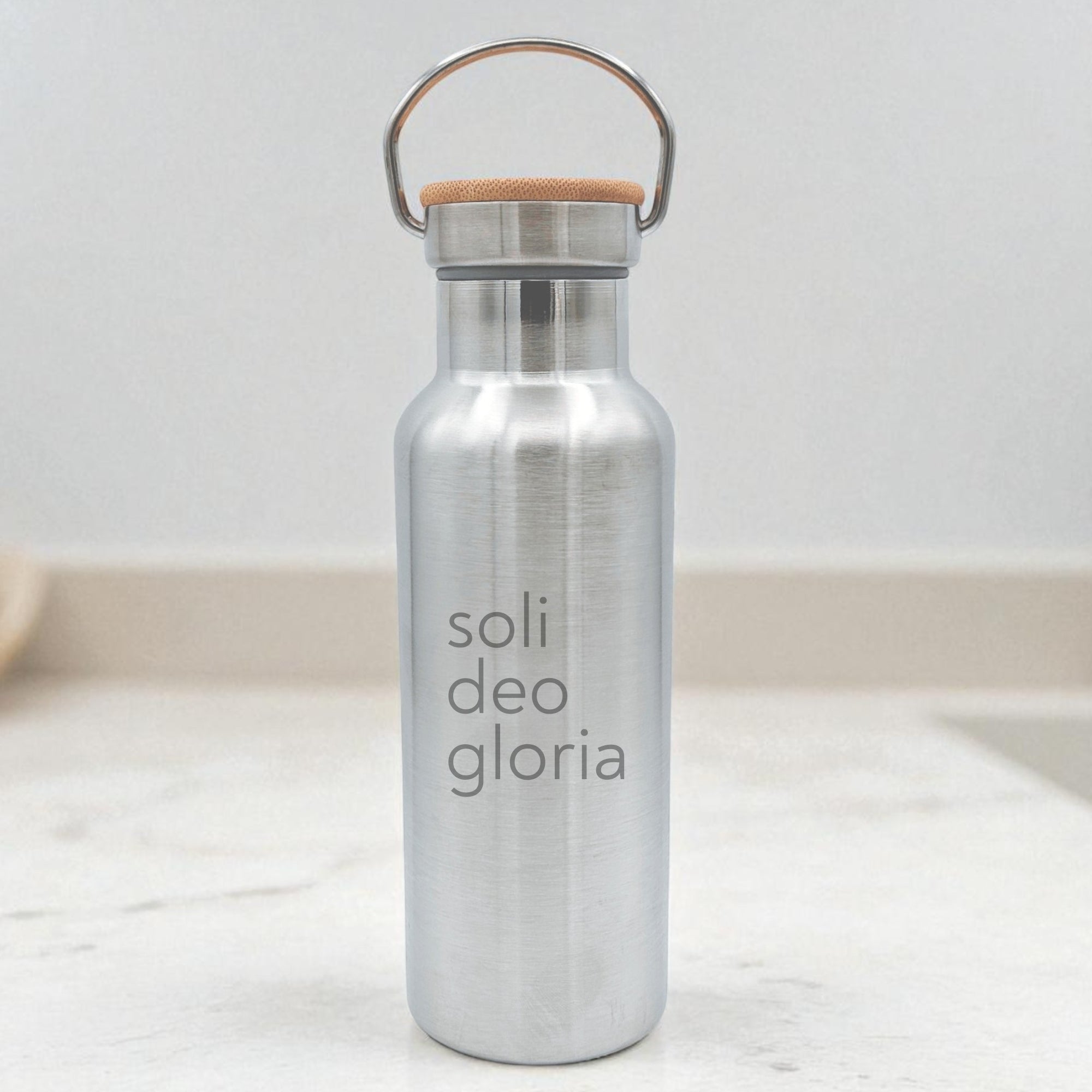 Edelstahl Trinkflasche "Soli Deo Gloria" · Doppelwandig · 500ml