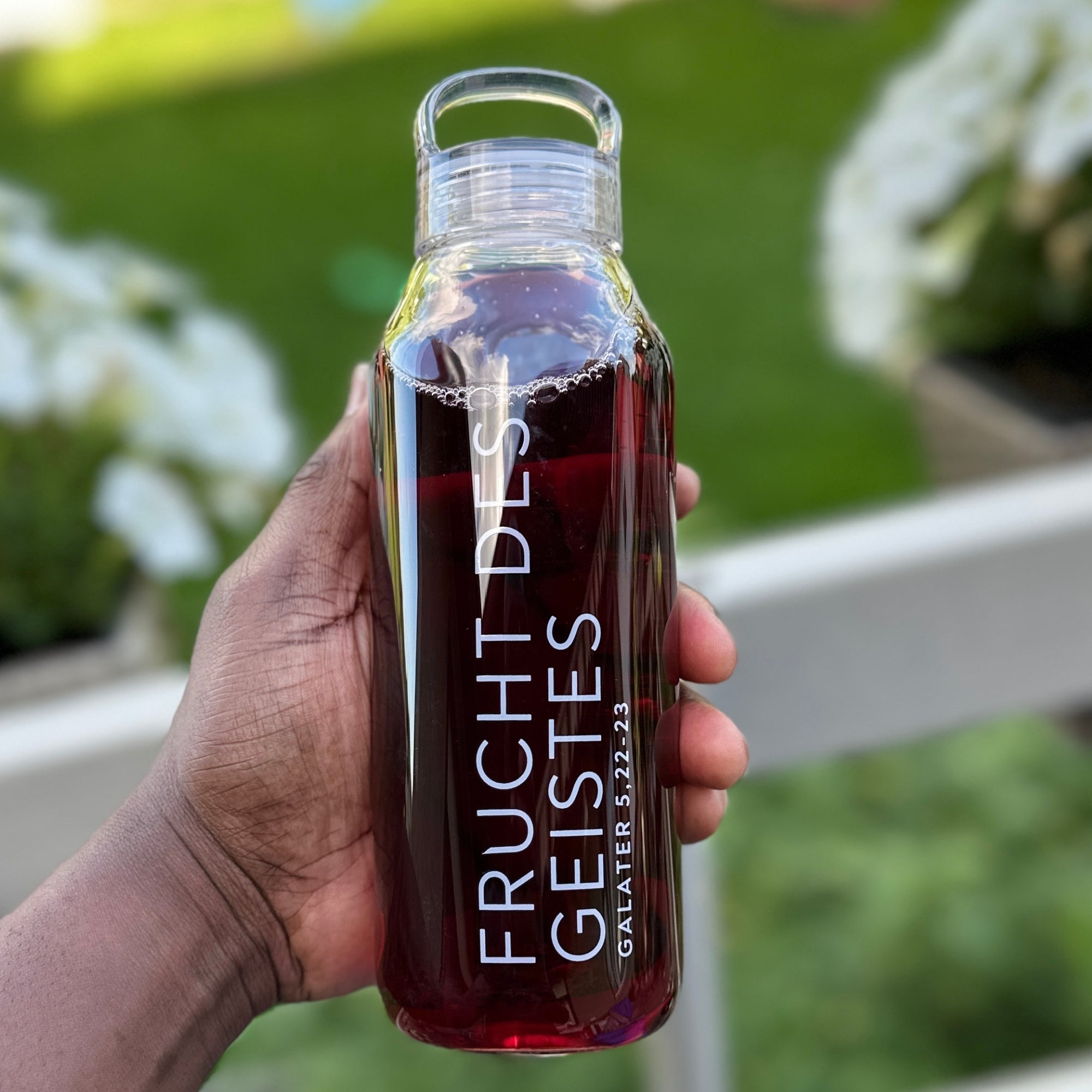 Trinkflasche aus Glas "Frucht des Geistes" · 500ml