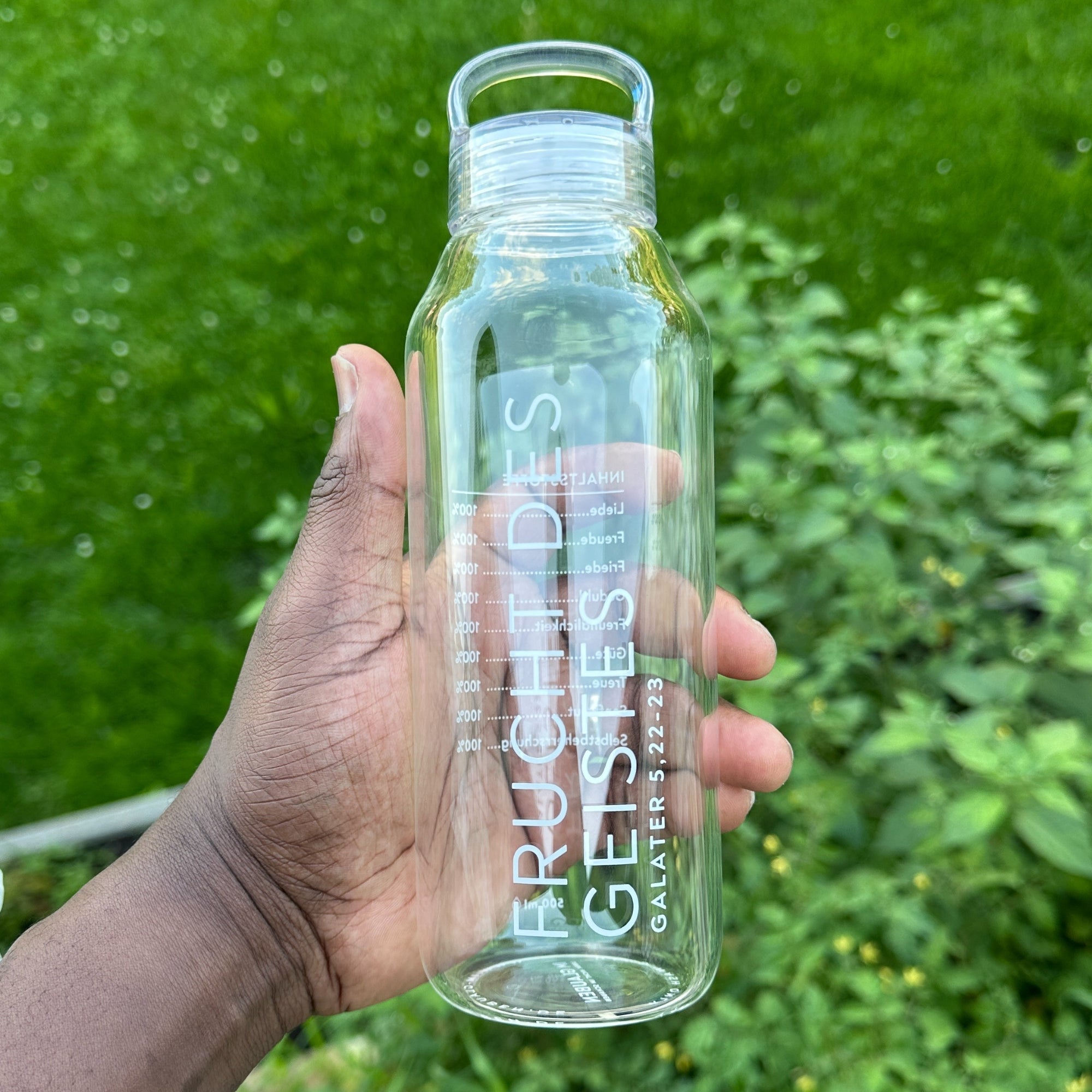 Trinkflasche aus Glas "Frucht des Geistes" · 500ml