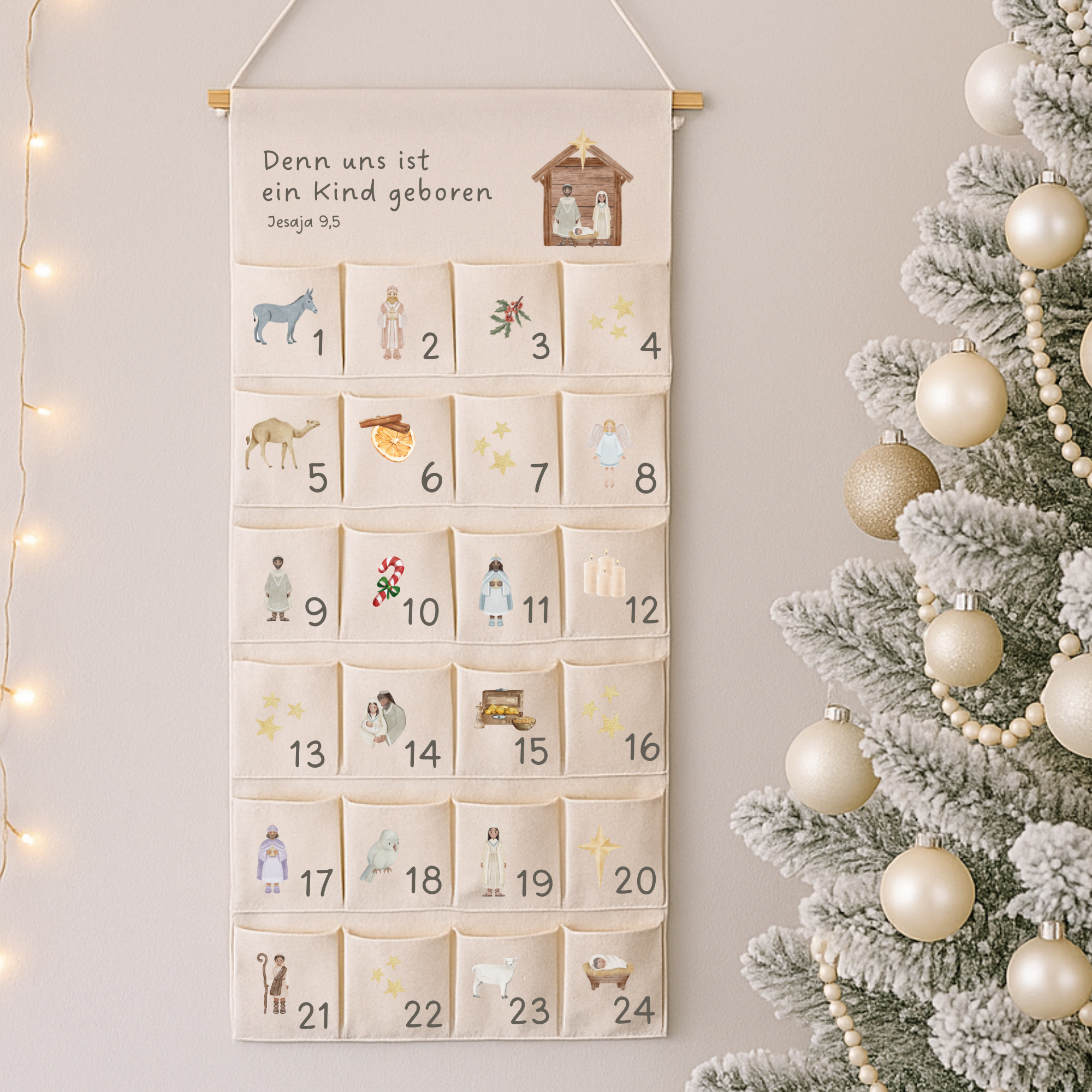Bügelbilder Set Weihnachtsgeschichte - DIY Adventskalender