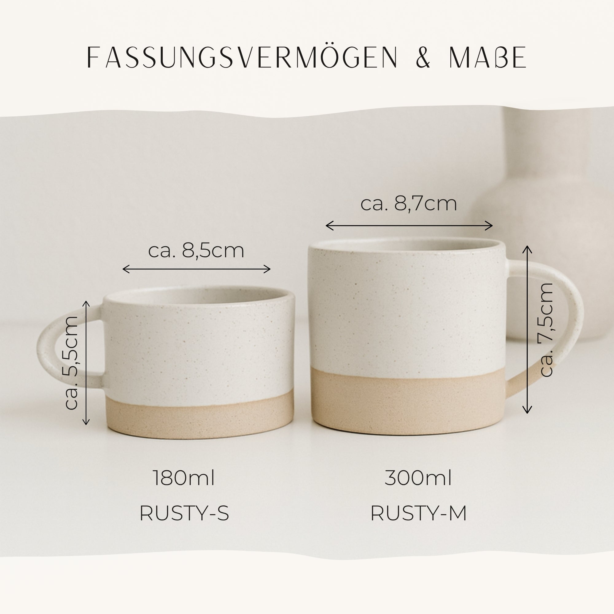 Handgemachte Tasse "Selah" 300ml - Graviert | RUSTY-M
