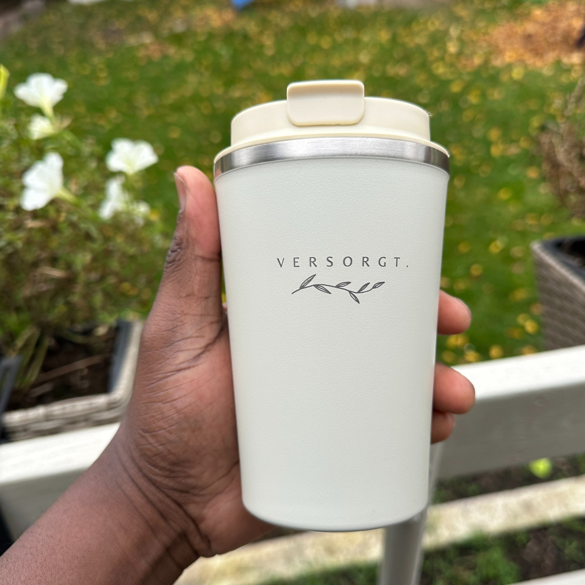 Edelstahlbecher "Seine Gnade" · Doppelwandig · Gravur