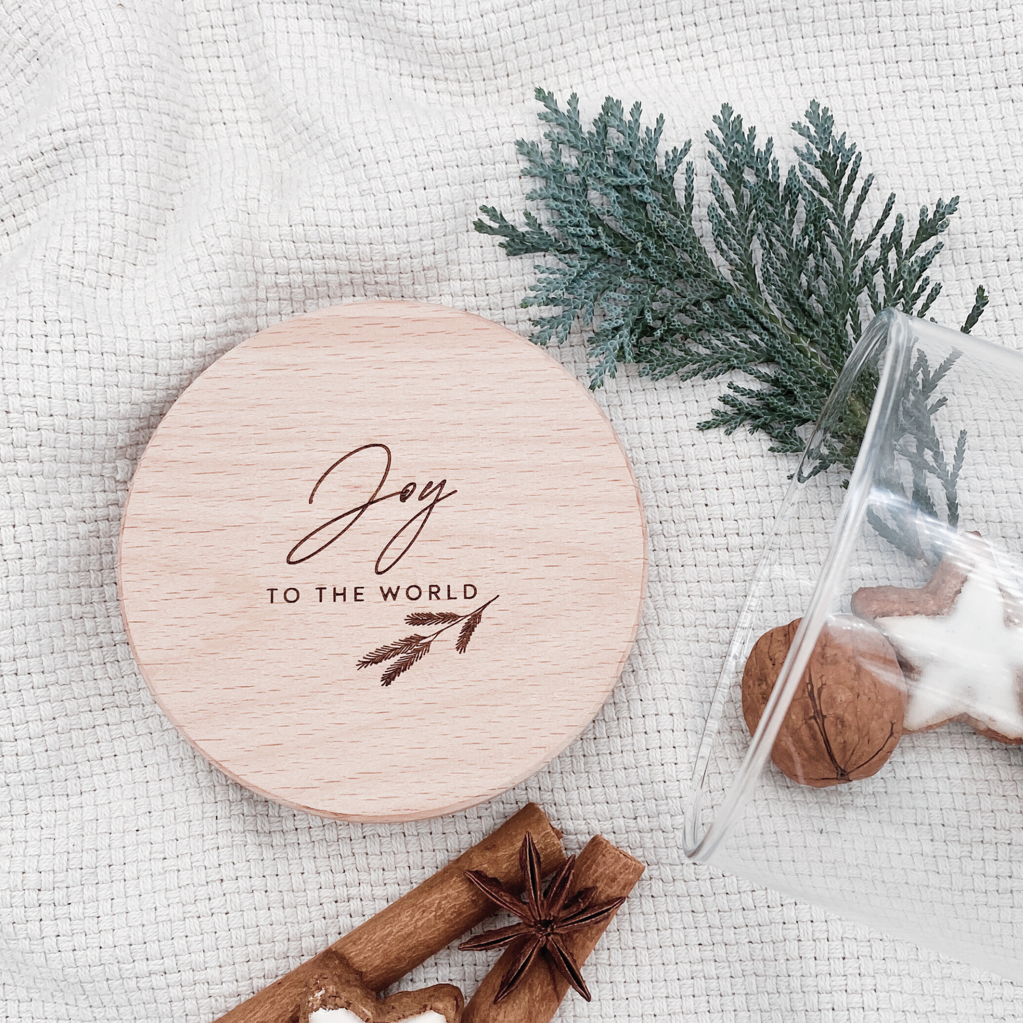 Vorratsglas mit Holzdeckel "Joy to the world" Gravur・530 bis 880ml