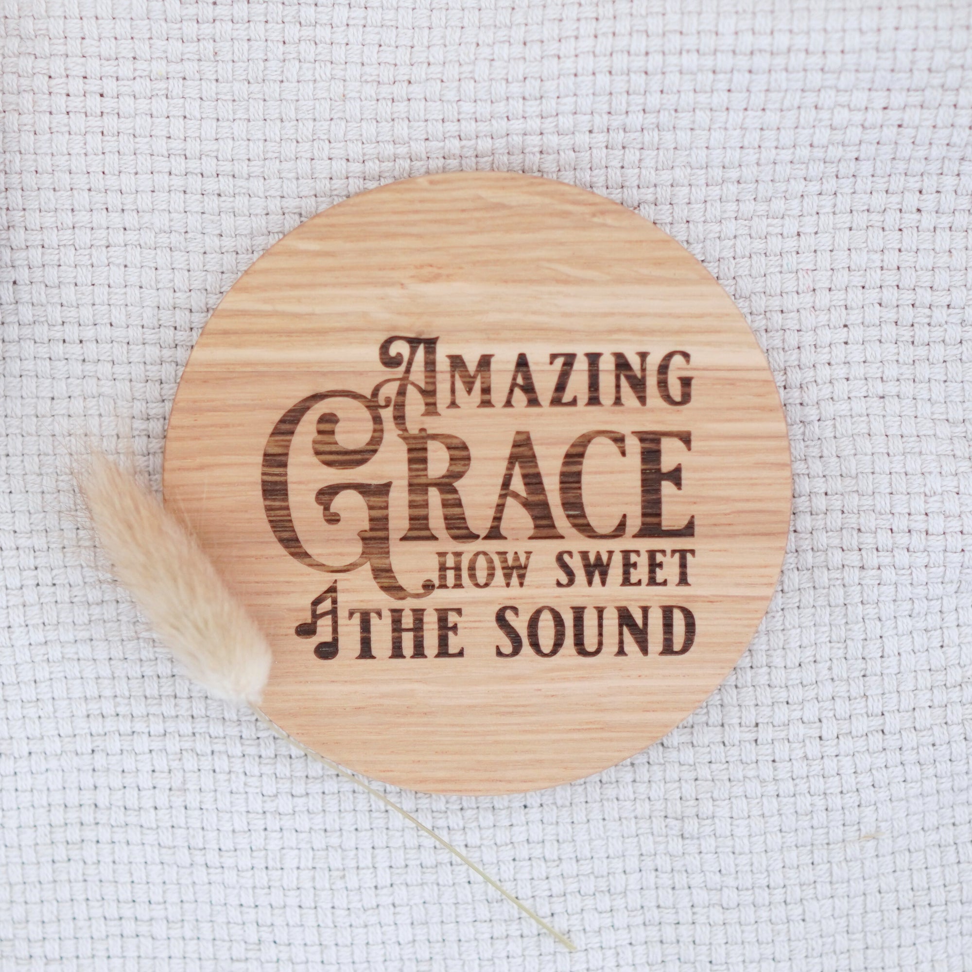 Untersetzer "Amazing Grace" Massivholz Eiche