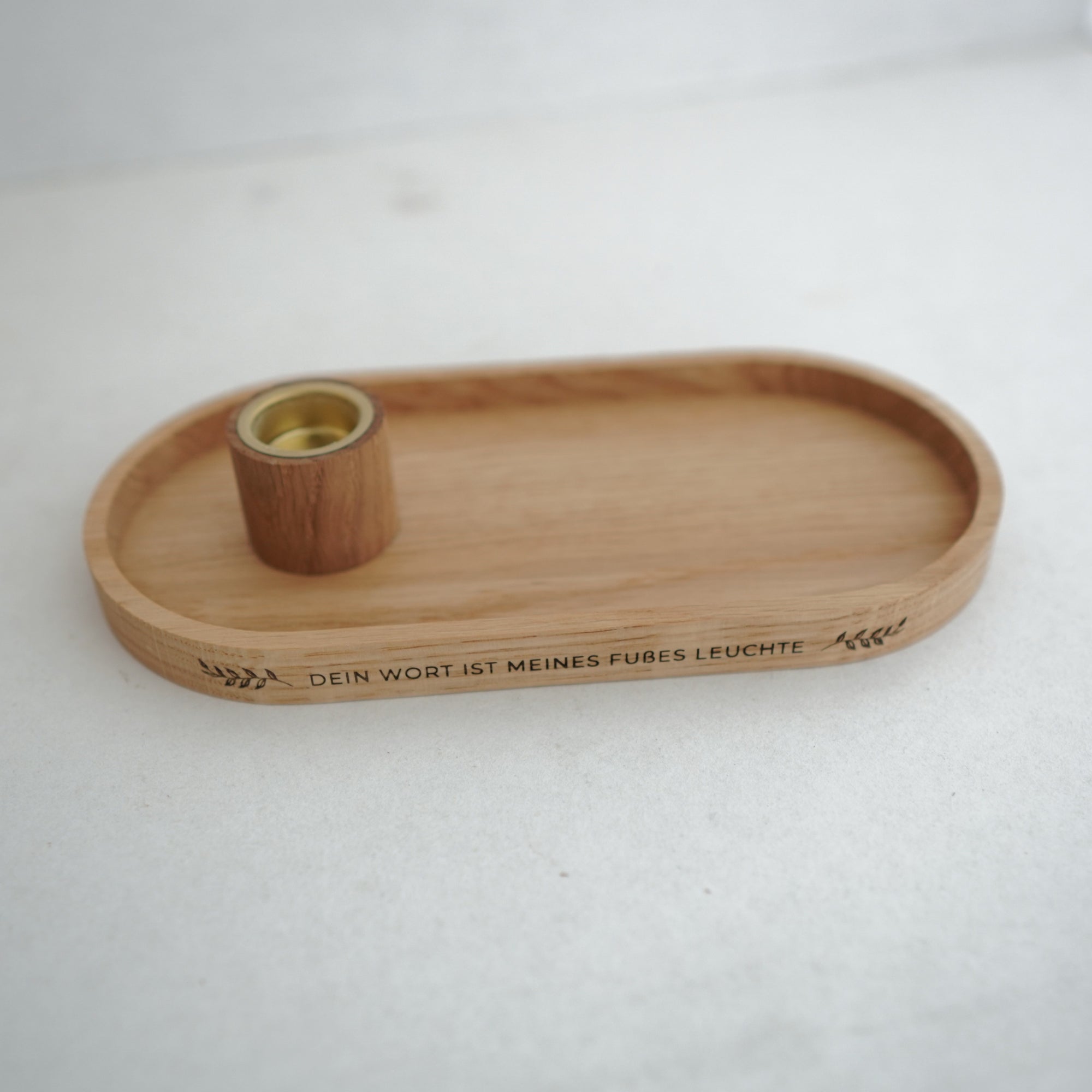 Kerzenhalter "Mein Fußes Leuchte" Eiche